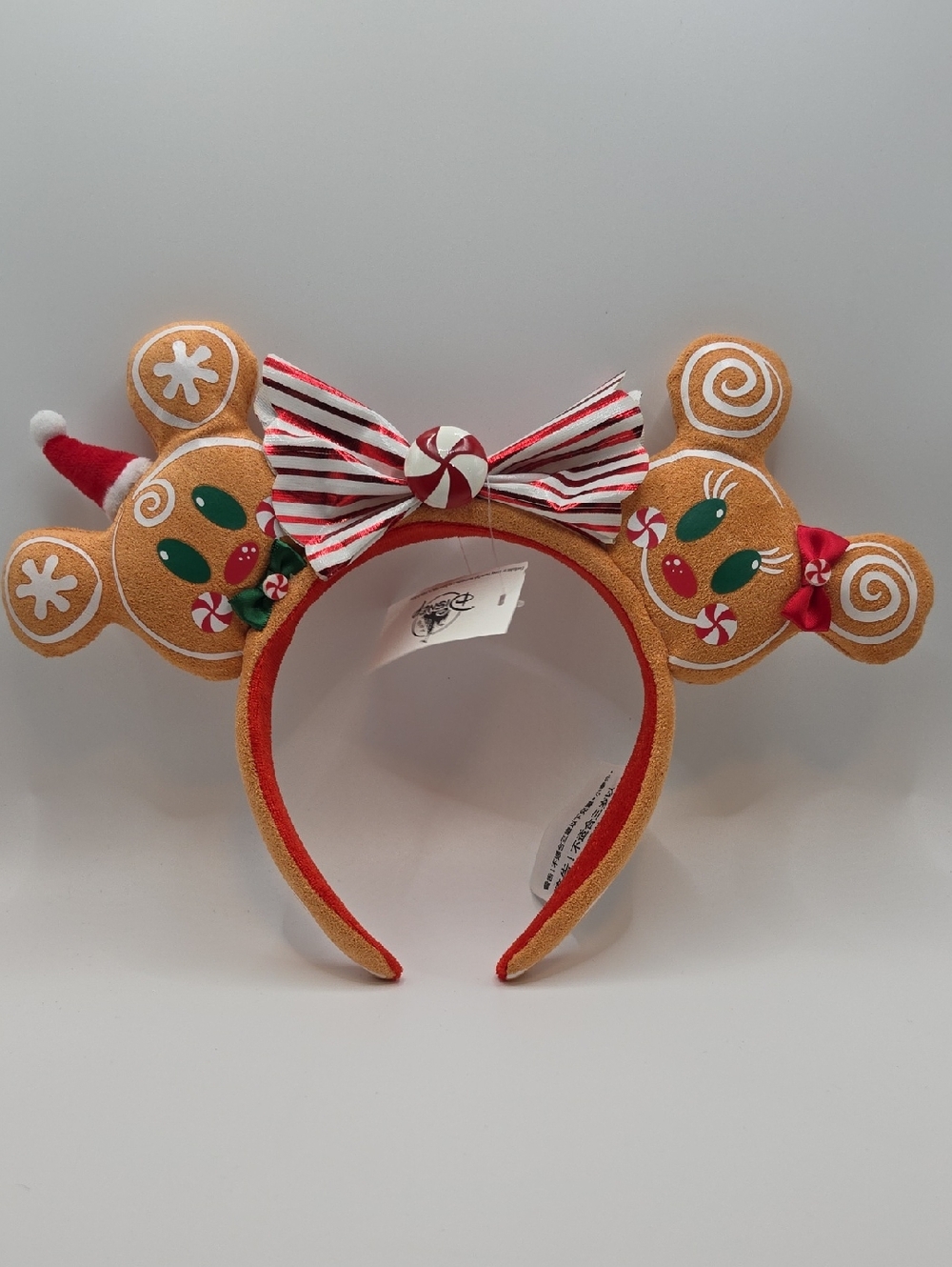 Disneyland Gingerbread Mickey Ear Headband w/Candy Bow 2020 Collector Piece NWT